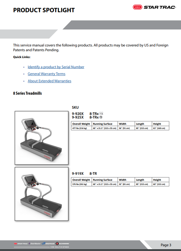 Treadmill Service Manual