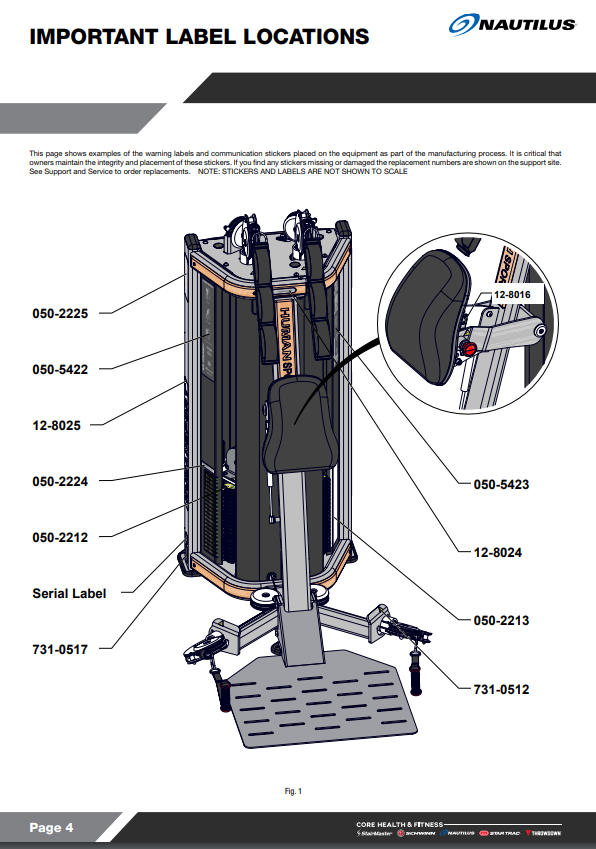 Nautilus Human Sport Arm Crunch Owner's Manual