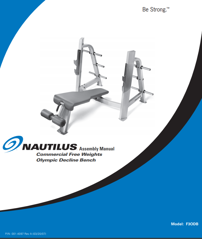 Nautilus Commercial Free Weights Olympic Decline Bench Assembly Manual