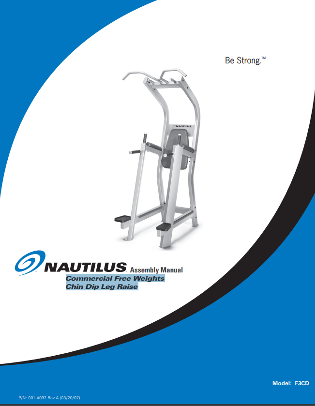 NAUTILUS PULL-UP/DIP/LEG RAISE Model 9NP-B7511