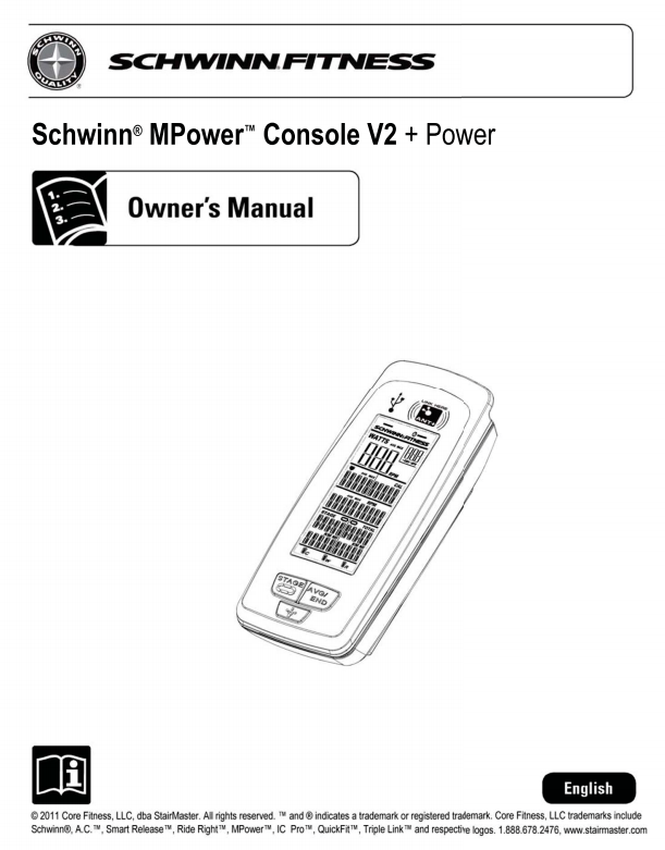 Schwinn MPower Console V2 Power Owner s Manual