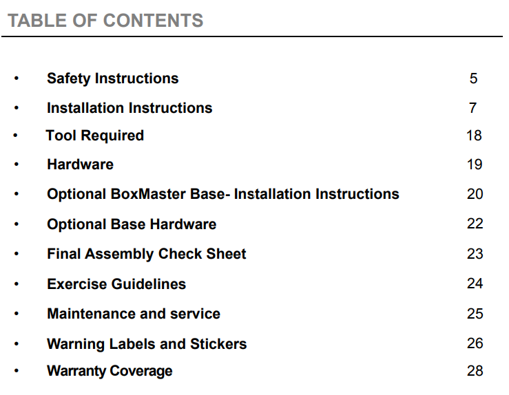 What is the Boxmaster owner's manual?