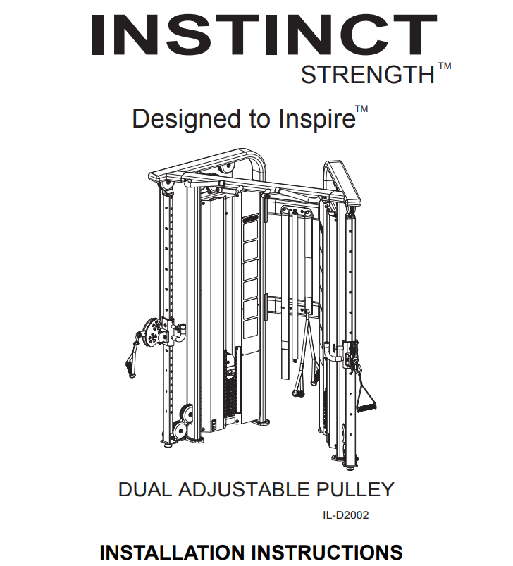 Star Trac Instinct Dual Adjustable Pulley Installation Instructions