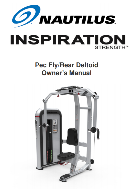 Nautilus Inspiration Owners Manual - Pec Fly-Rear Deltoid