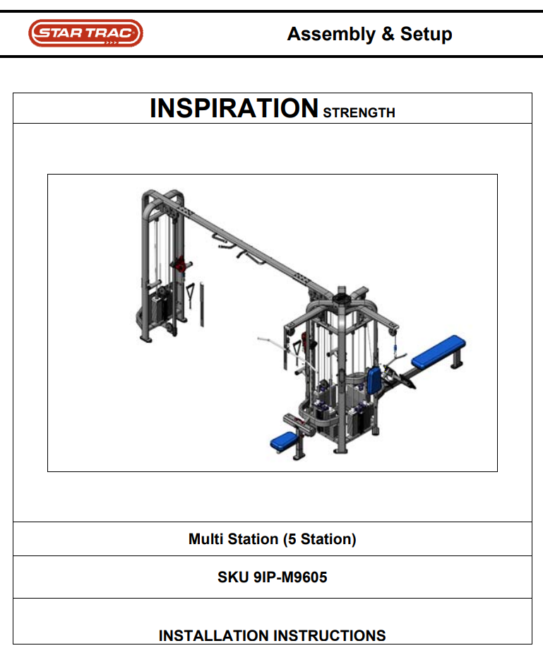 What are the assembly instructions for the Multi Station 5 Station