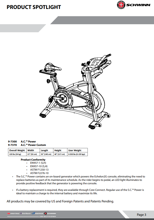 Schwinn spin shop bike parts