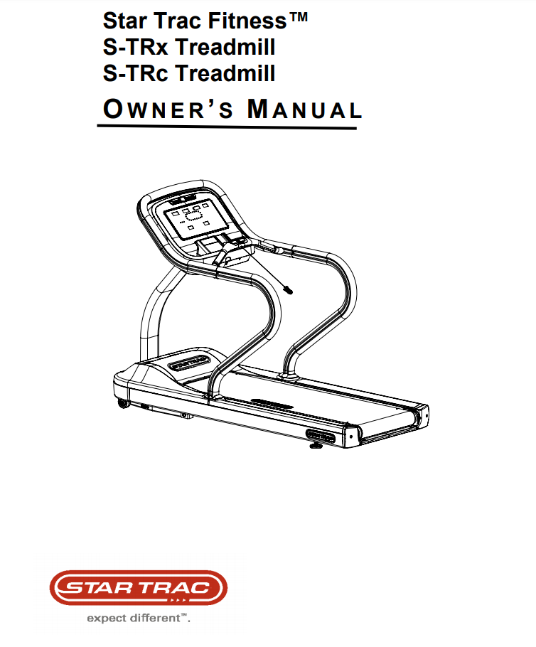 StarTrac S TRx S TRc Treadmill Owner s Manual